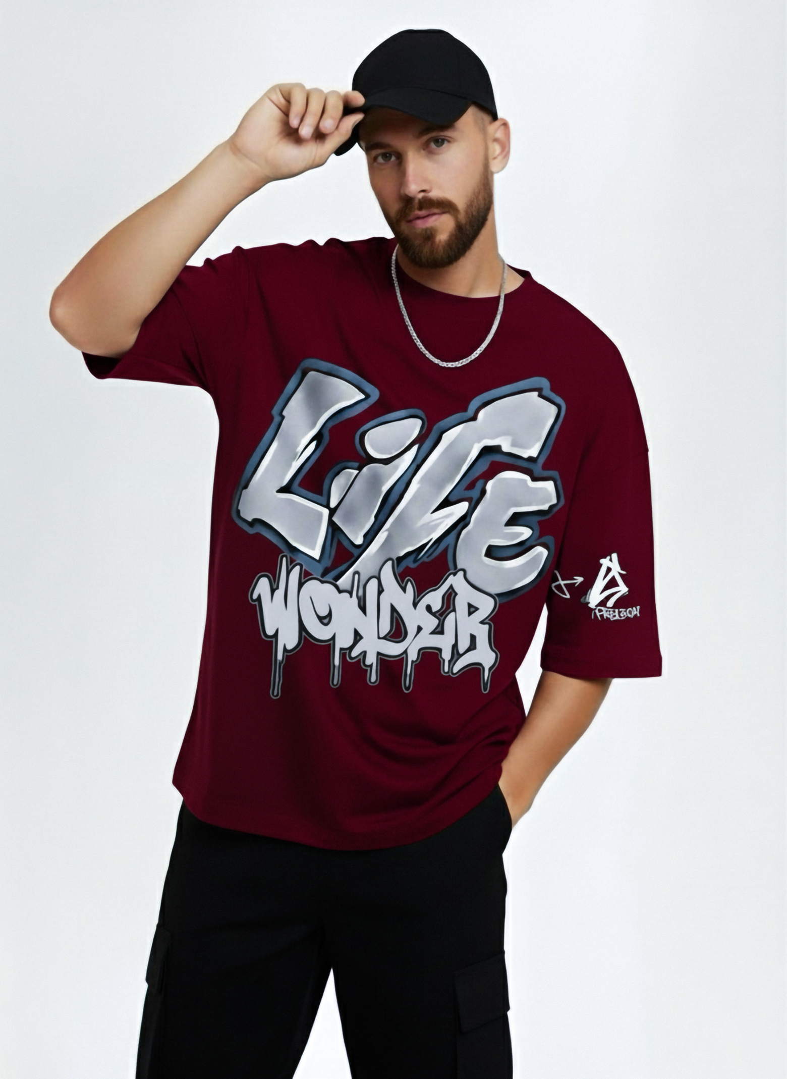 Life Wonder Graffiti Tee || Oversized