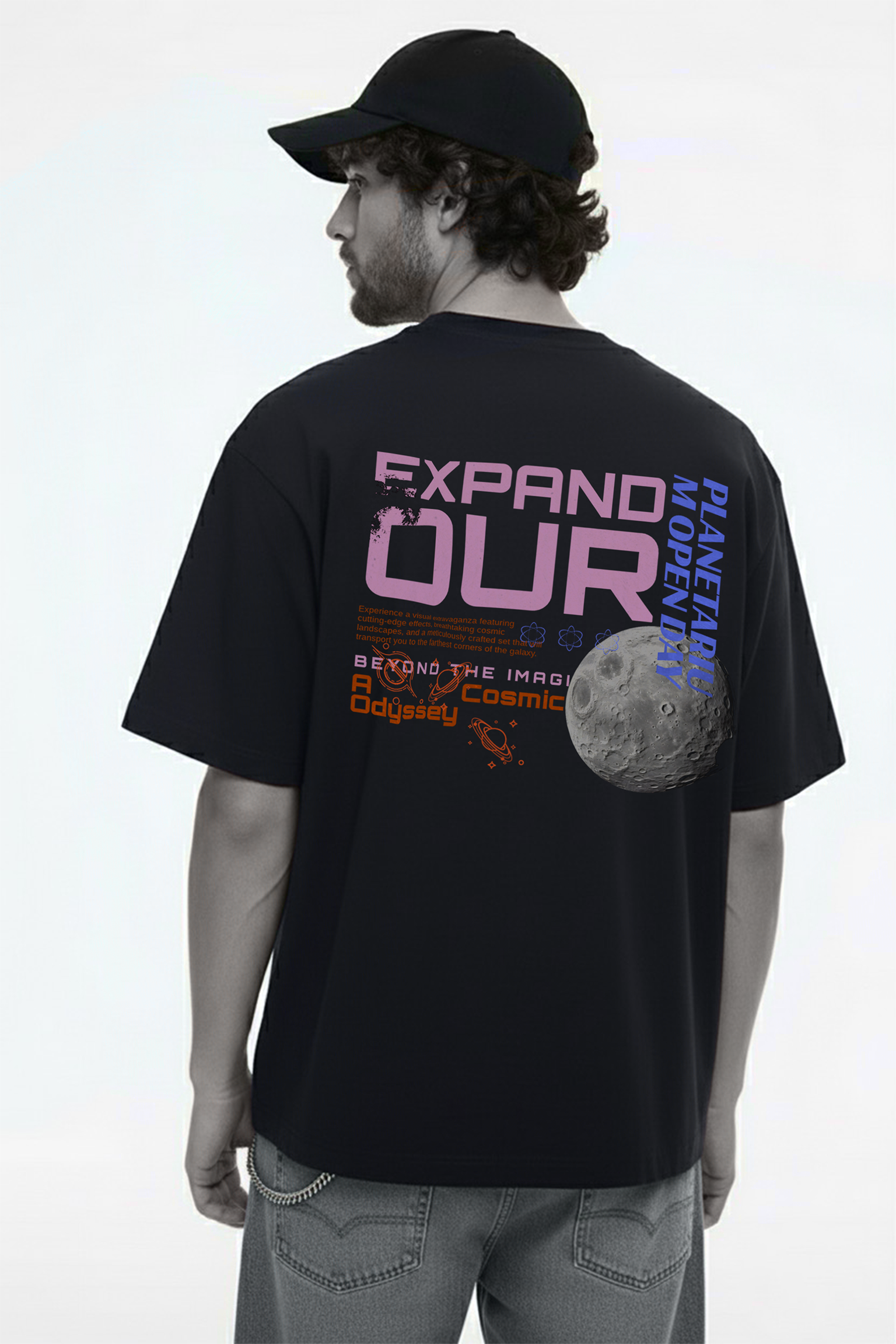 Astronaut Space Moon Graphic T-Shirt || OVERSIZED