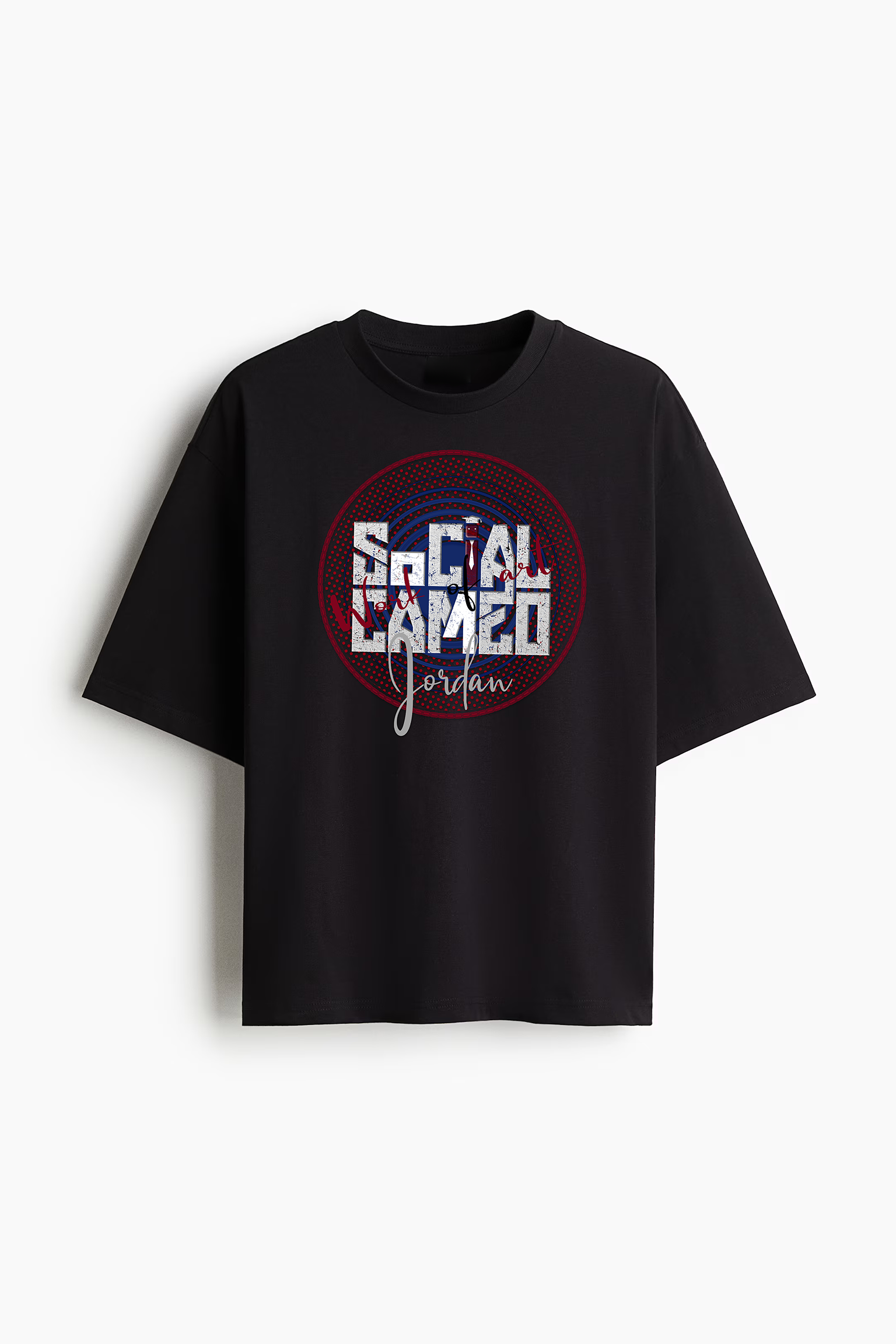Retro Social Camouflage Graphic Tee || OVERSIZED