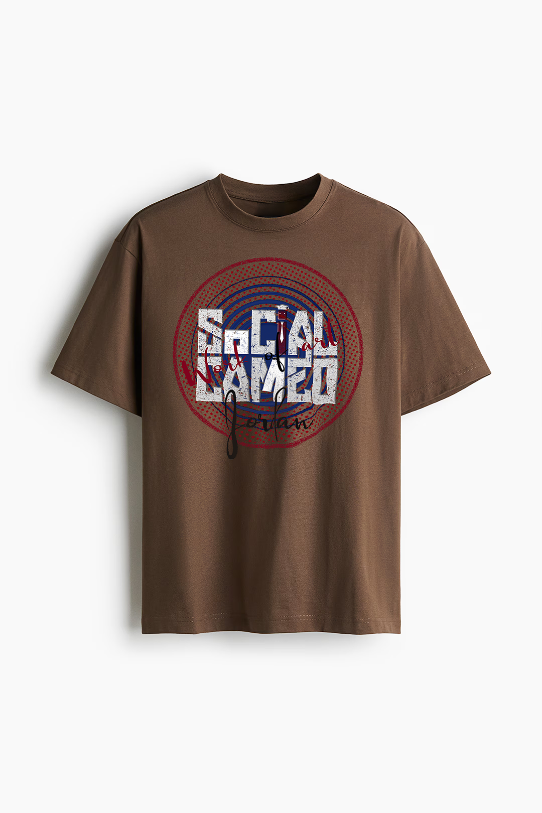 Retro Social Camouflage Graphic Tee || OVERSIZED