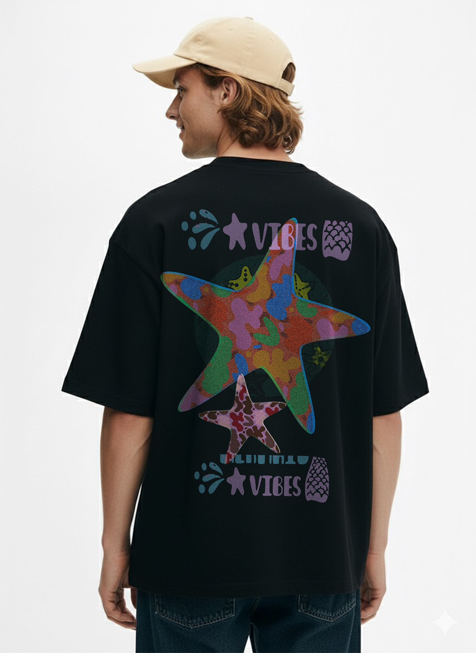 Groove in Vibes Brown Graphic T-Shirt
