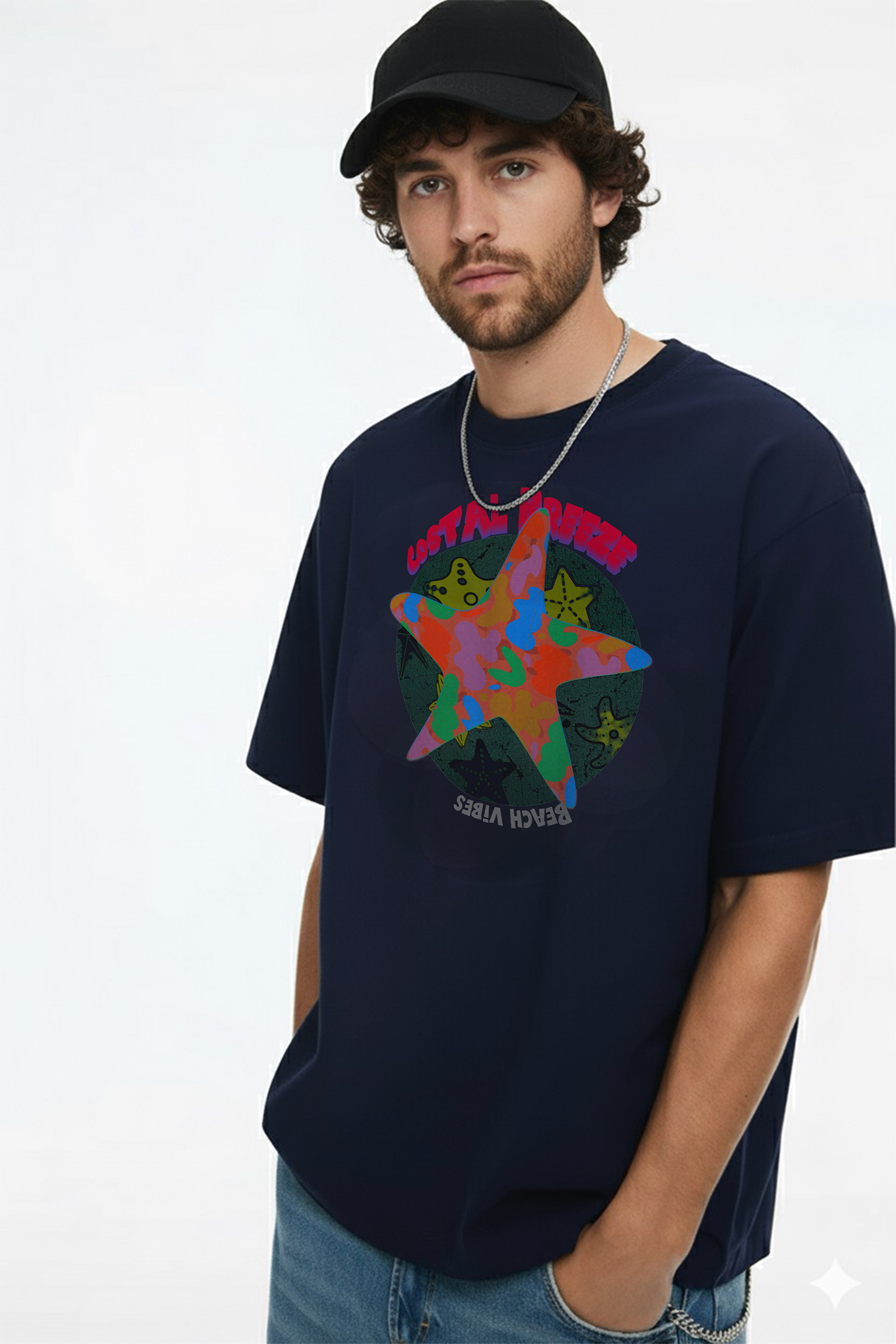 Groove in Vibes Brown Graphic T-Shirt