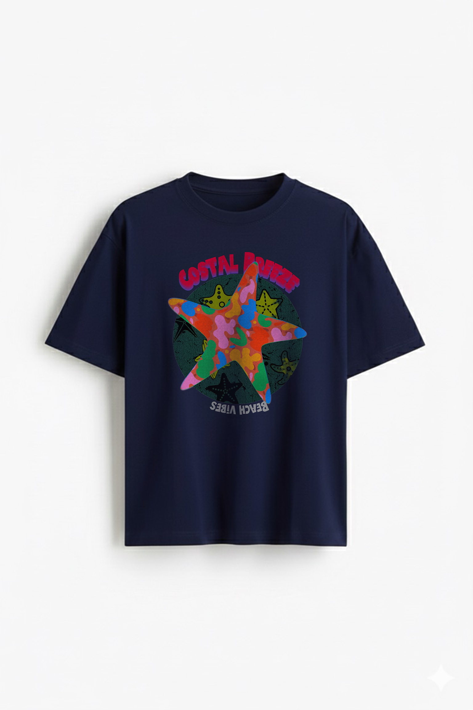 Groove in Vibes Brown Graphic T-Shirt