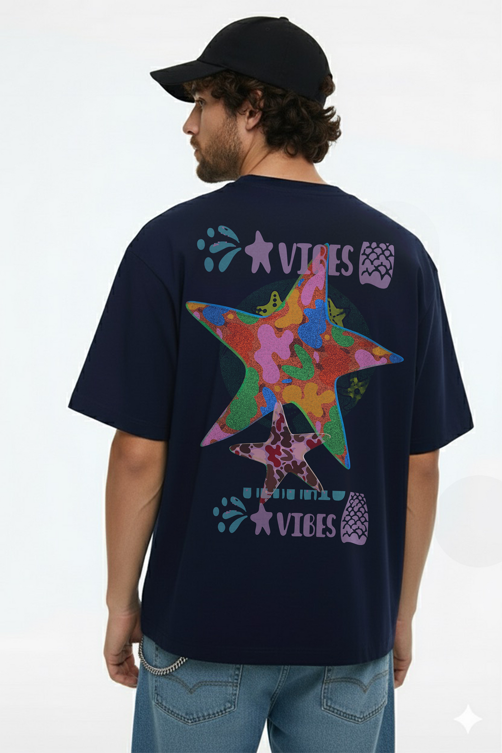 Groove in Vibes Brown Graphic T-Shirt
